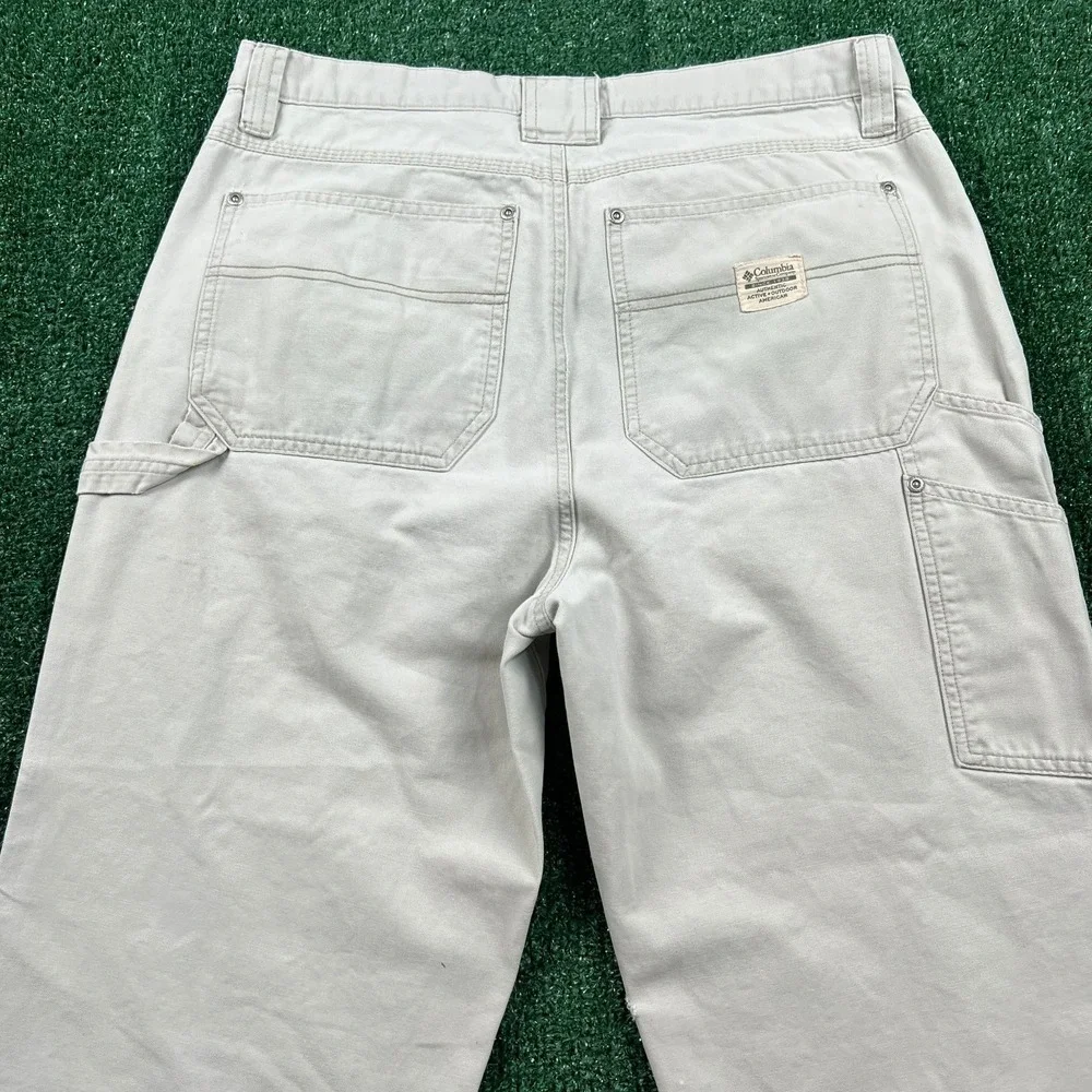 Vintage Columbia Carpenter Canvas Workwear Pants Mens 34x27